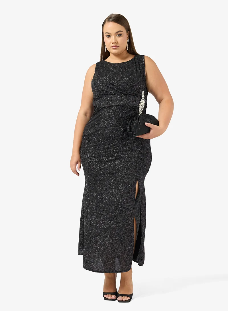 Ella Plus Plus Size Shimmer Shift Dress